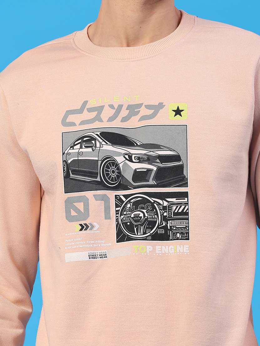 men printed long sleeve sweatshirt - 22110571 -  Standard Image - 2