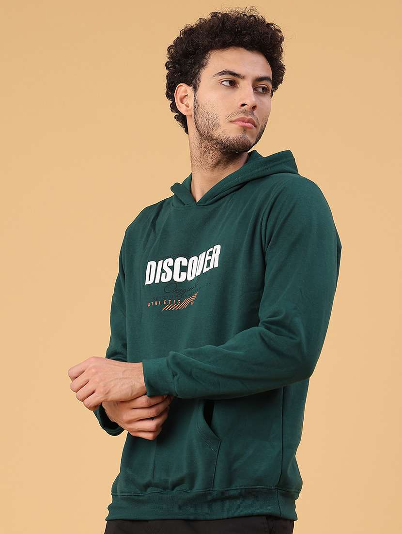 men printed long sleeve hooded sweatshirt - 22110575 -  Standard Image - 2