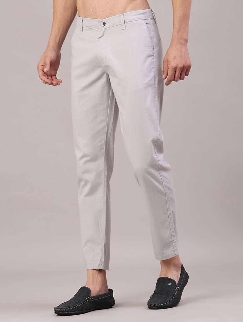 men solid mid rise casual chino - 22110655 -  Standard Image - 2