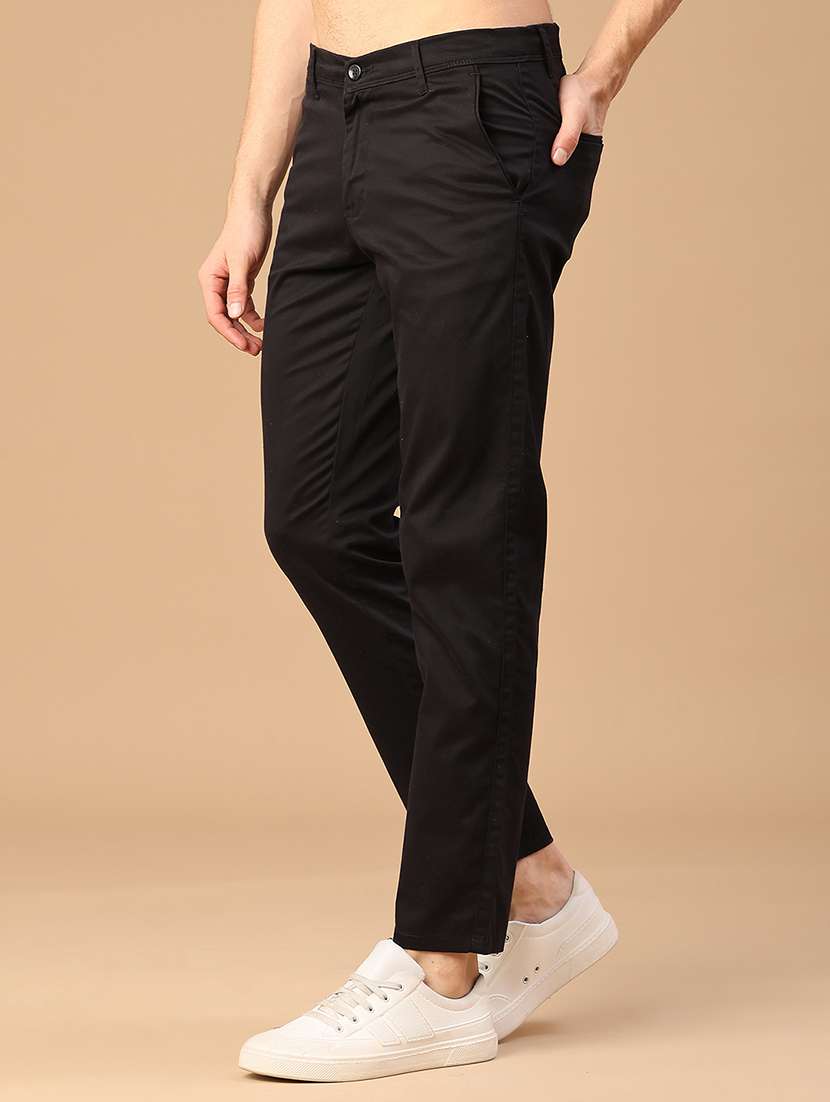 men solid mid rise casual chino - 22110702 -  Standard Image - 2