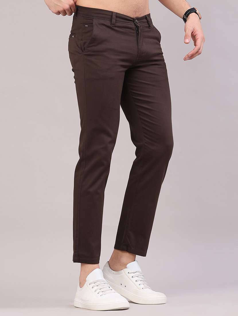 men solid mid rise casual chino - 22110703 -  Standard Image - 2