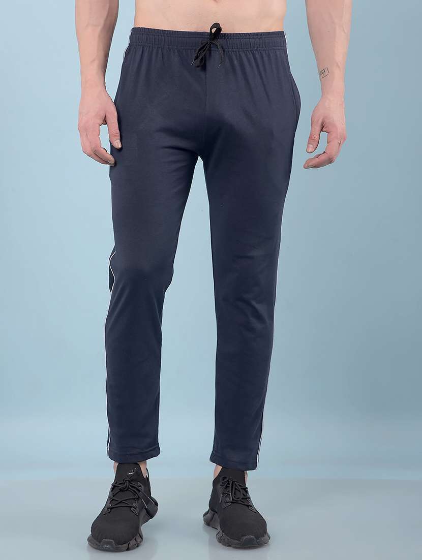 men side striped mid rise ankle length track pant