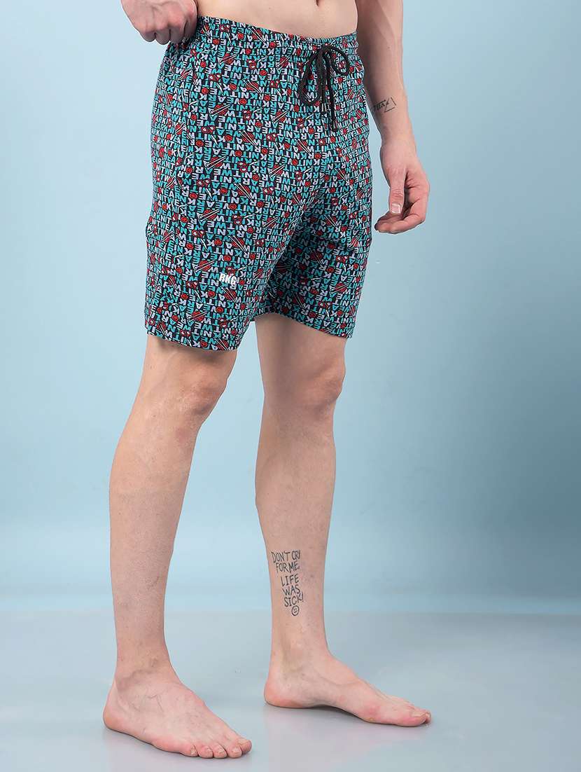 men pack of 2 printed mid rise regular fit bermuda shorts - 22112161 - Standard Image - 2