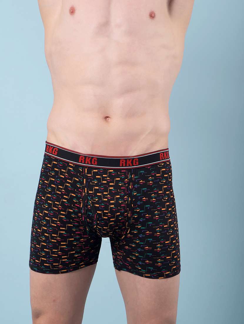 men pack of 5 printed low rise trunk - 22112200 -  Standard Image - 2