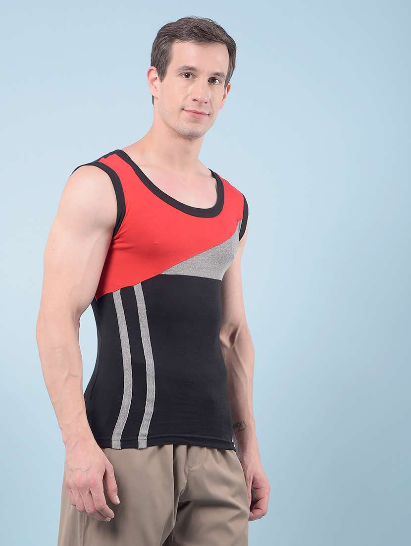 men pack of 10 round neck vest - 22112220 -  Standard Image - 2