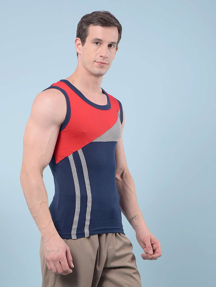 Men Pack Of 3 Round Neck Vest - 22112225 -  Standard Image - 2