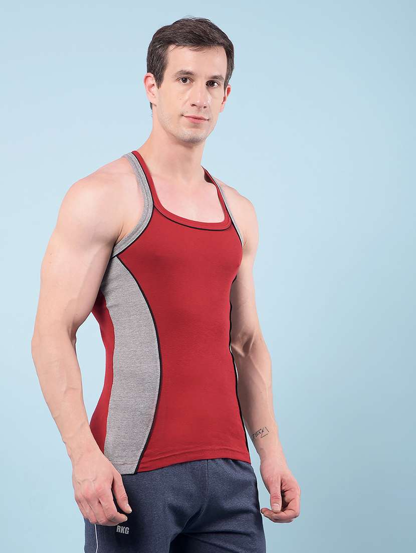 men pack of 5 color block sleeveless vest - 22112238 -  Standard Image - 2