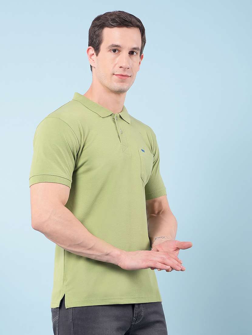 men solid short sleeve regular fit polo t-shirt - 22112280 - Standard Image - 2