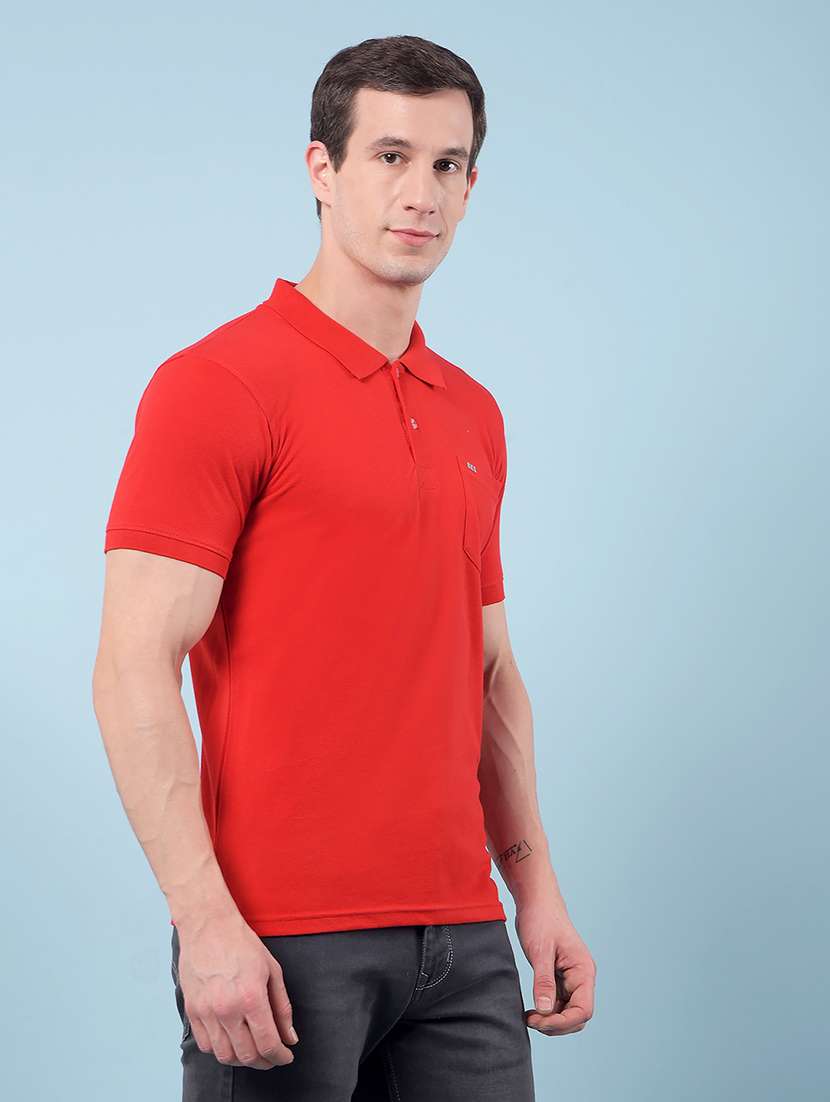 men solid short sleeve regular fit polo t-shirt - 22112281 - Standard Image - 2
