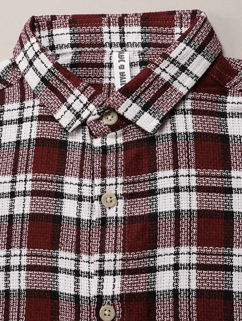 boys checkered long sleeve casual shirt - 22129947 -  Standard Image - 2