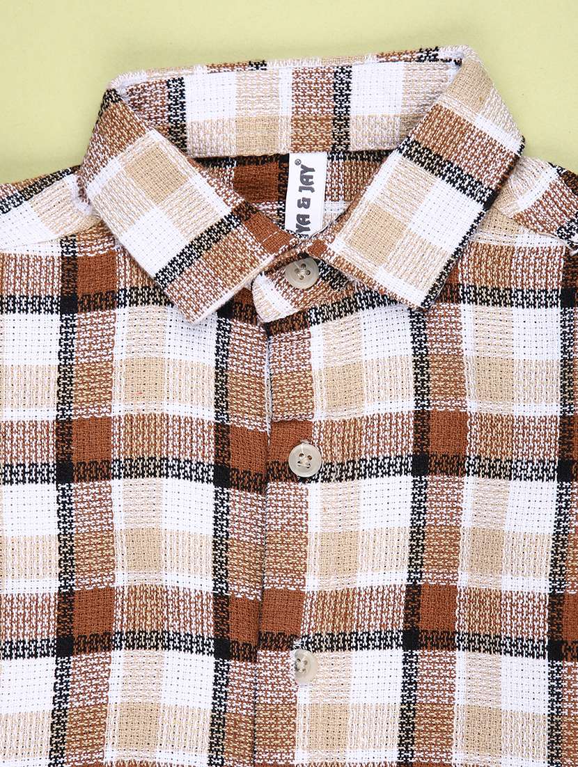 boys checkered long sleeve casual shirt - 22129965 -  Standard Image - 2