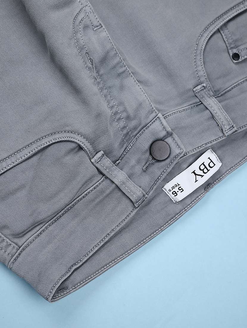 boys plain mid rise relaxed fit cargo - 22129995 -  Standard Image - 2