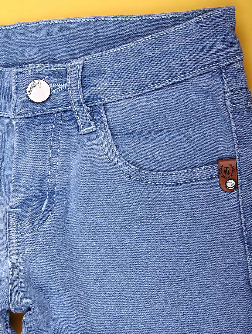 girls plain mid rise slim fit jeans - 22130713 -  Standard Image - 2