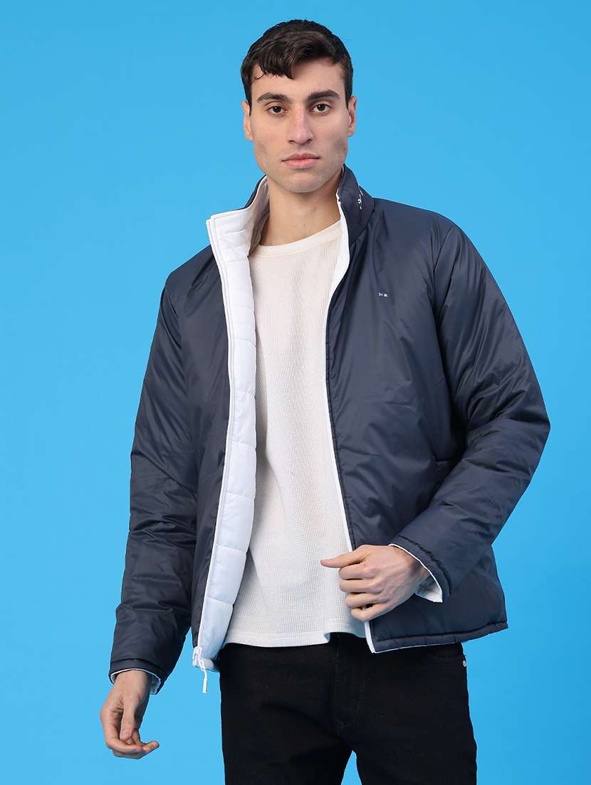 men solid long sleeve puffer jacket - 22131102 -  Standard Image - 2