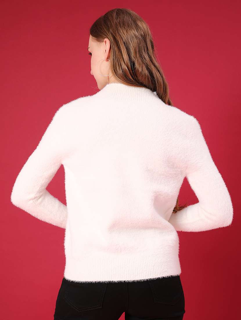 women solid with work long sleeve pullover - 22131421 -  Standard Image - 2