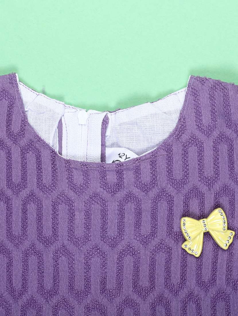 girls self designed cap sleeve fit & flare dress - 22131457 -  Standard Image - 2