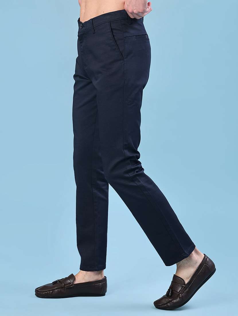 men solid mid rise chinos casual trouser - 22135603 -  Standard Image - 2