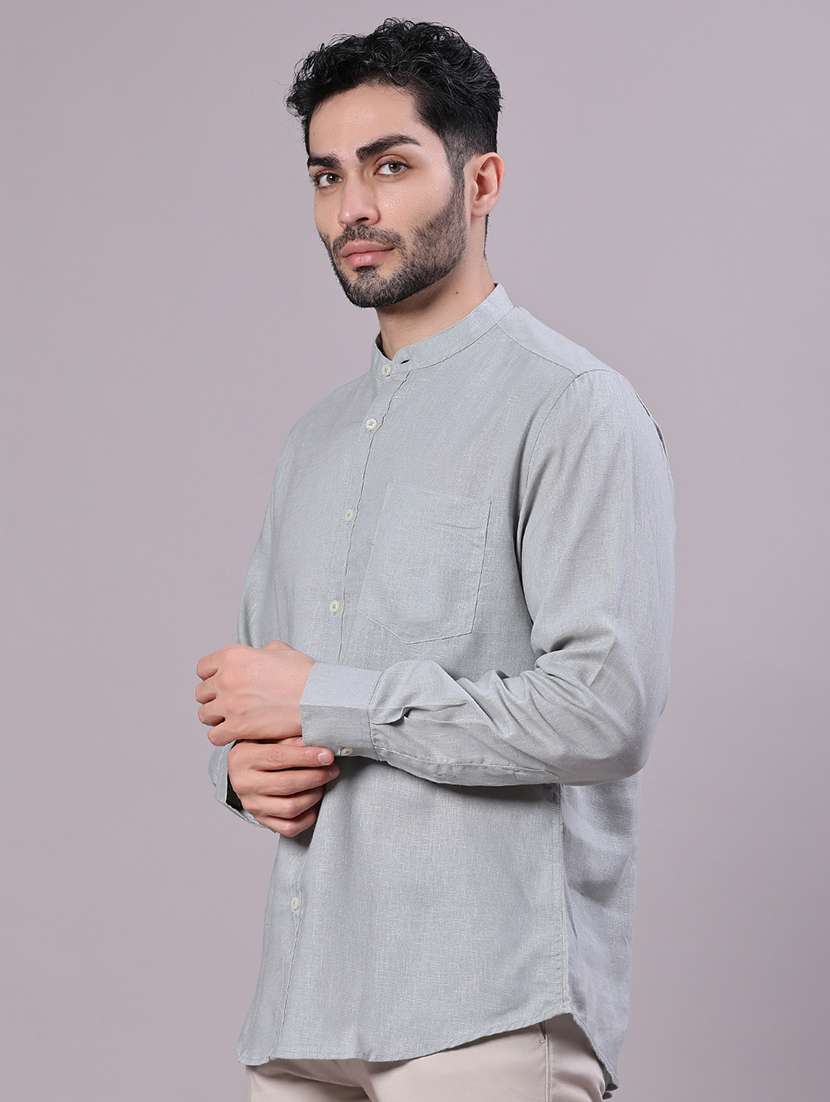 men solid long sleeve regualr fit casual shirt - 22137983 -  Standard Image - 2