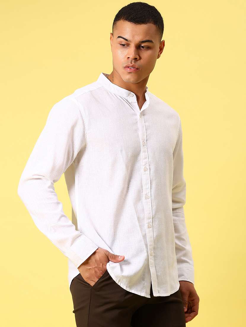 men solid long sleeve regualr fit casual shirt - 22137987 - Standard Image - 2