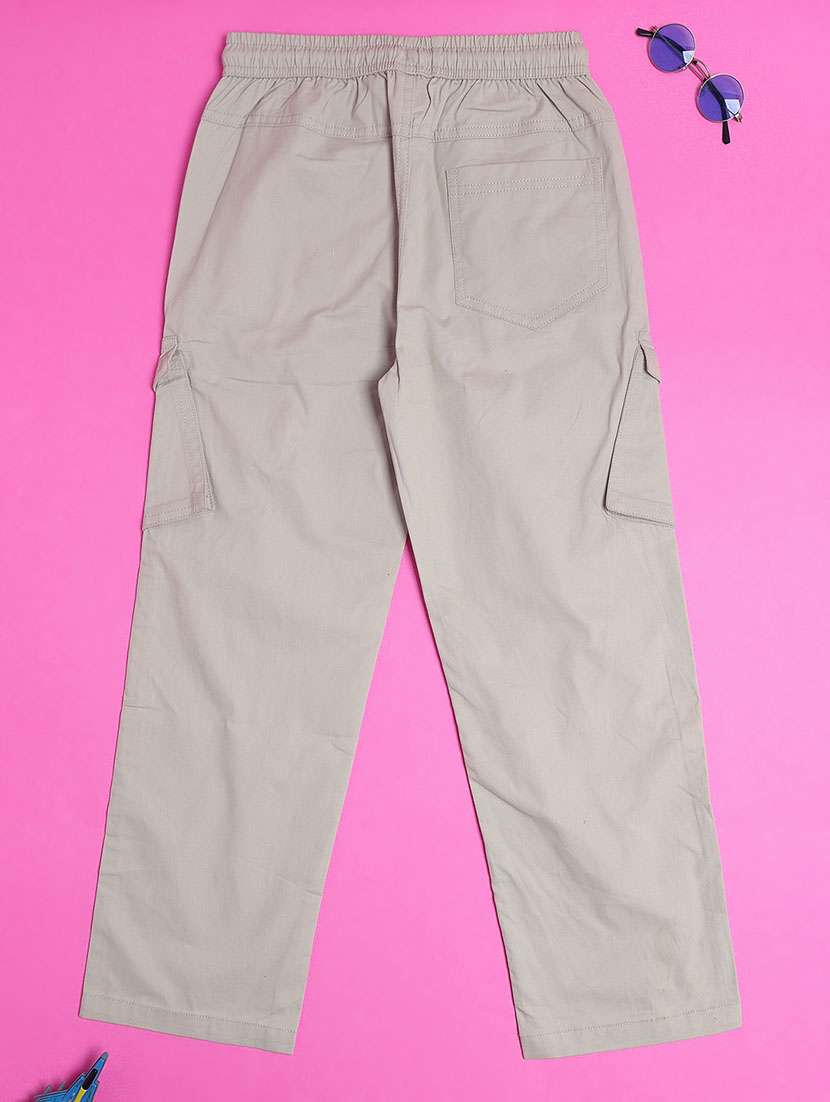 boys solid mid rise cargo - 22138044 -  Standard Image - 2