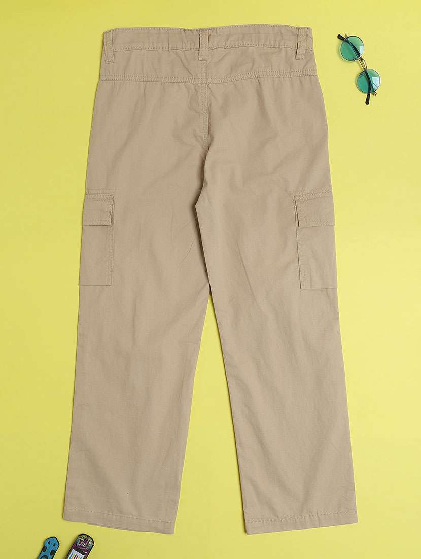 boys solid mid rise cargo - 22138046 -  Standard Image - 2