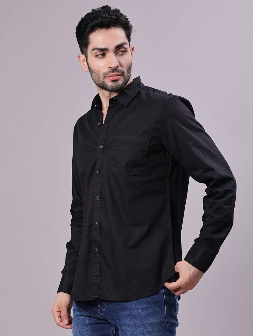 men solid long sleeve regualr fit casual shirt - 22138174 - Standard Image - 2