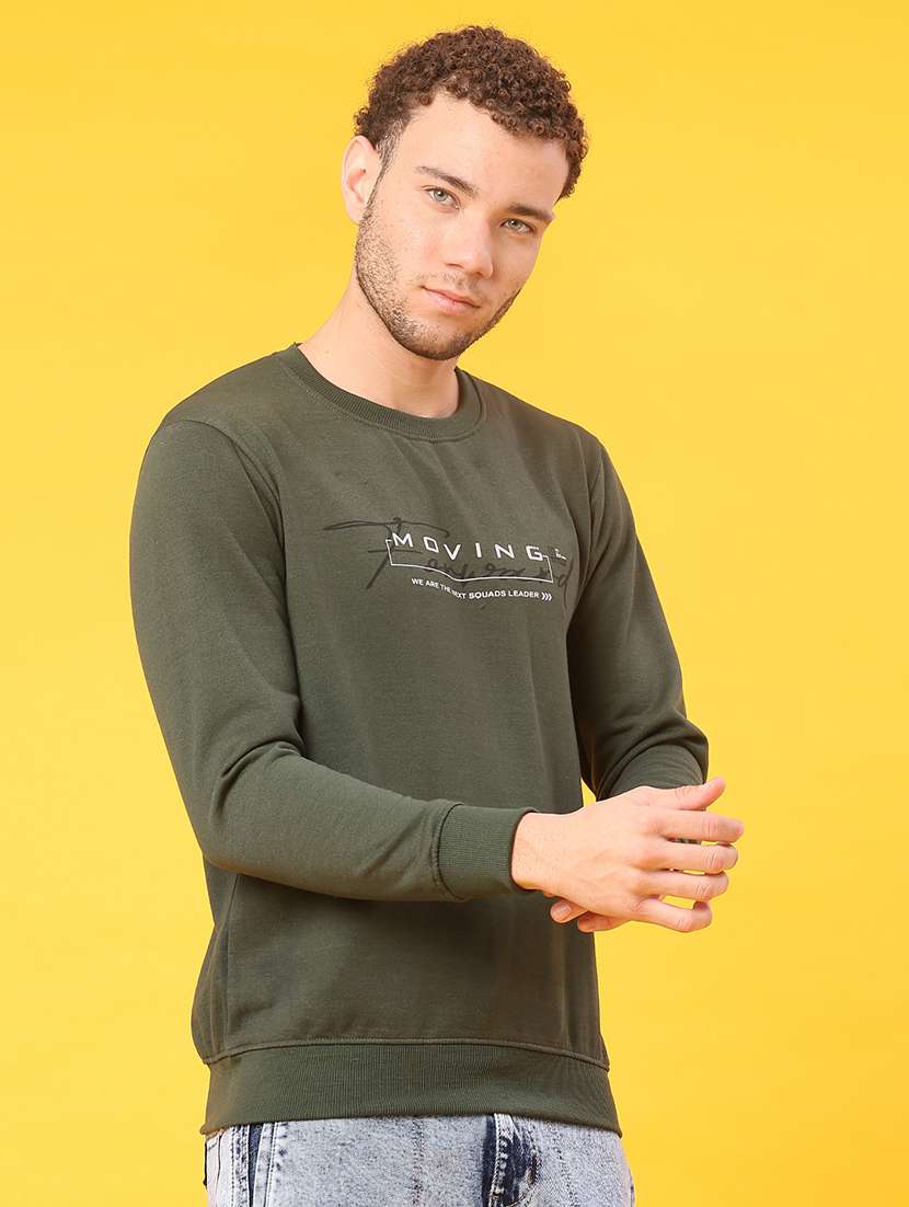 men chest print long sleeve regular fit sweatshirt - 22138409 -  Standard Image - 2