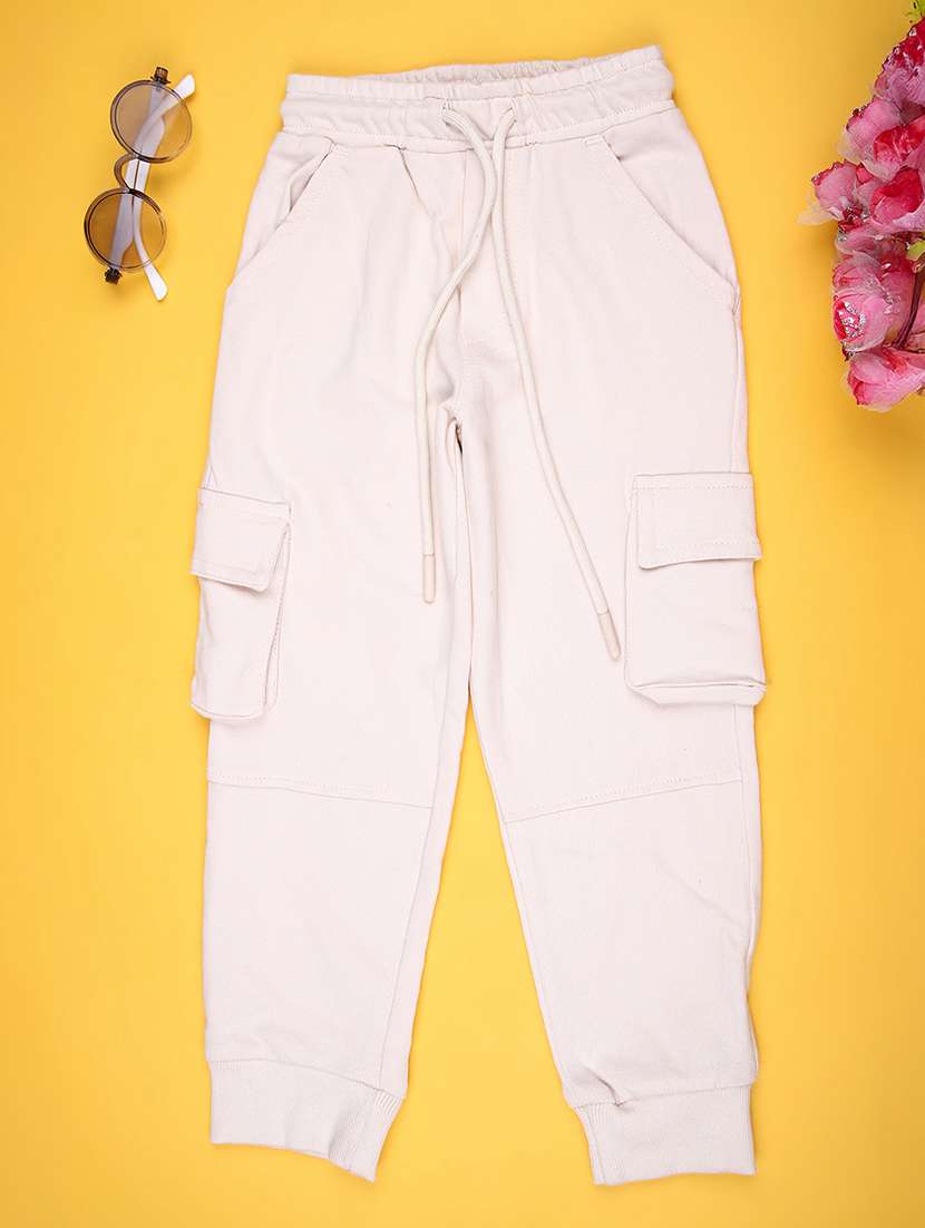 boys solid mid rise cargo