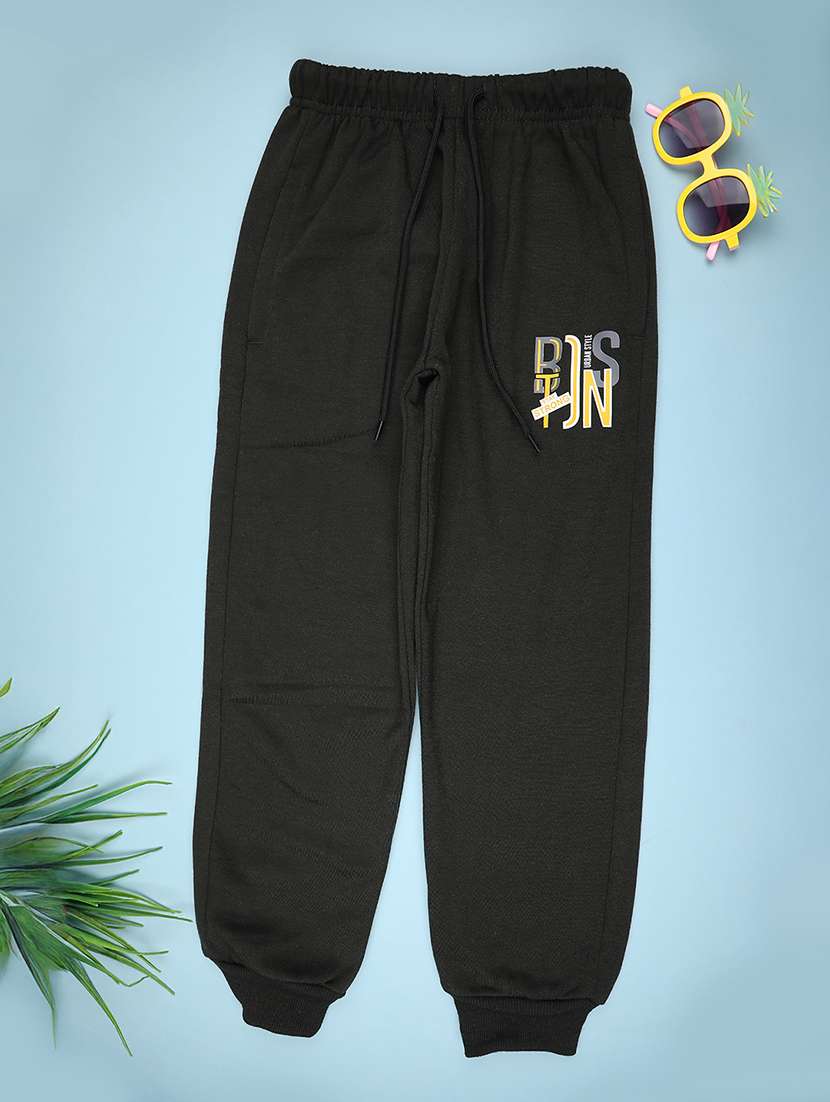 boys solid mid rise jogger