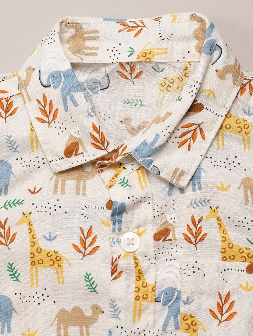 boys printed collared long sleeve shirt - 22138512 -  Standard Image - 2