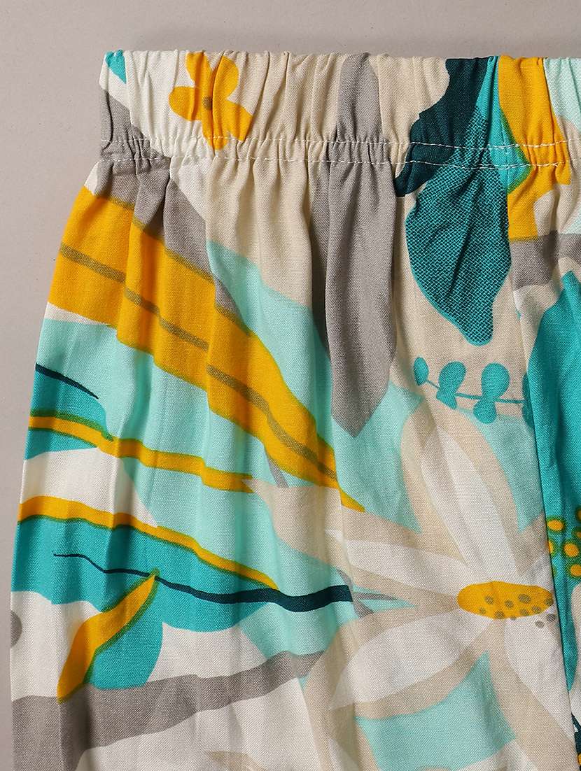 girl white cotton blend palazzo trouser - 22139192 -  Standard Image - 2