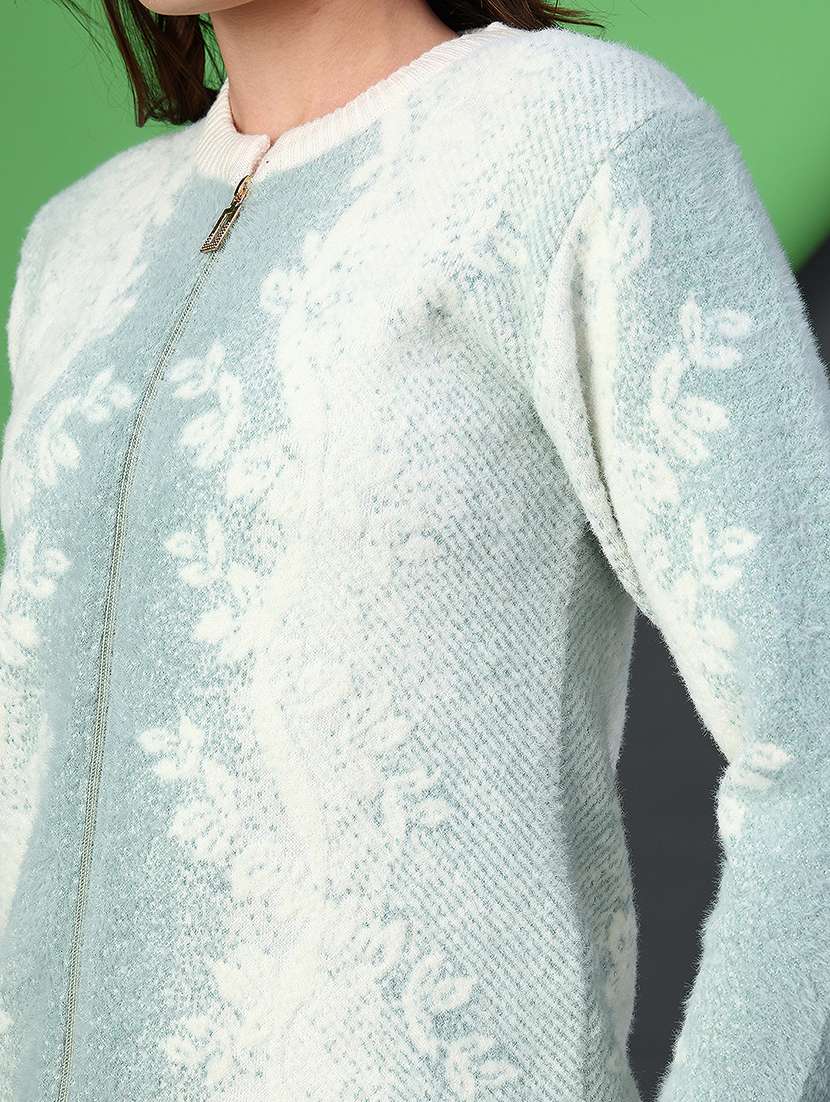 women self design long sleeve cardigan - 22139378 -  Standard Image - 2