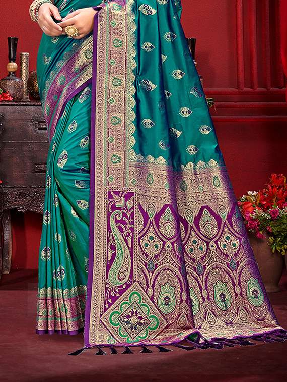 women self design banarasi saree with blouse - 22140203 -  Standard Image - 2