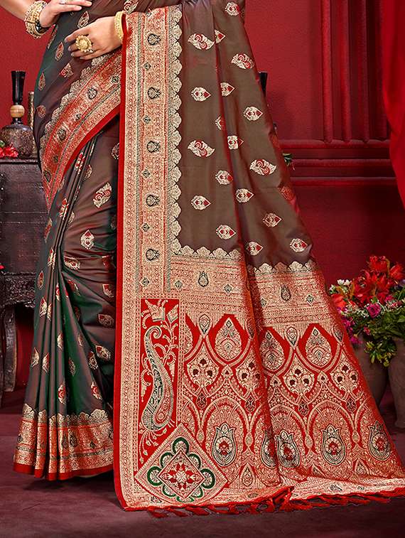 women self design banarasi saree with blouse - 22140205 -  Standard Image - 2