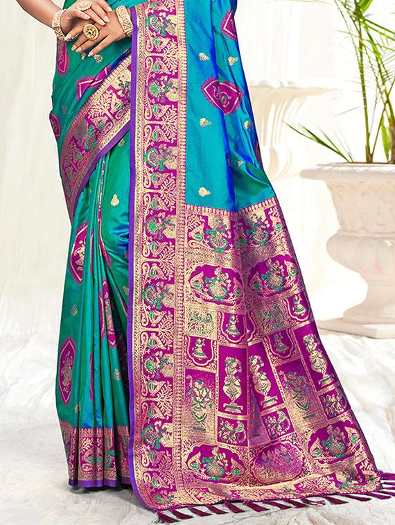 women self design banarasi saree with blouse - 22140211 -  Standard Image - 2