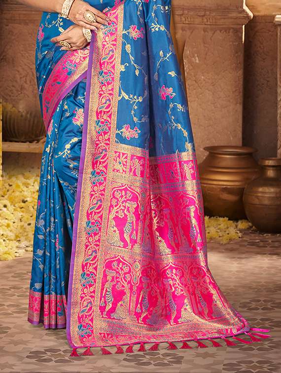 women self design banarasi saree with blouse - 22140215 -  Standard Image - 2