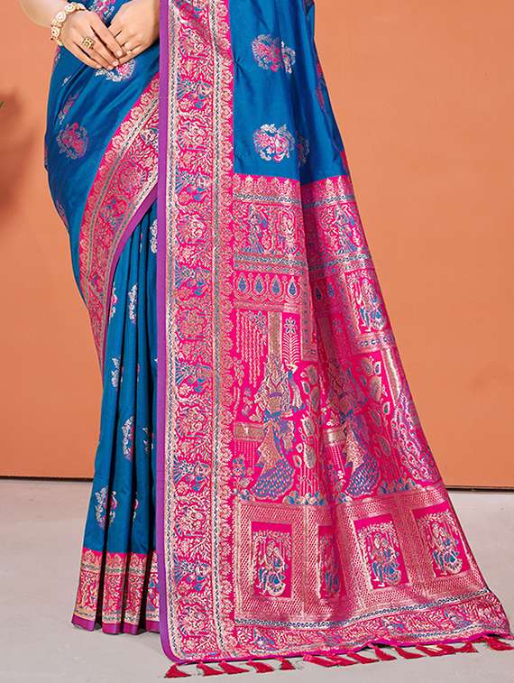 women self design banarasi saree with blouse - 22140218 -  Standard Image - 2