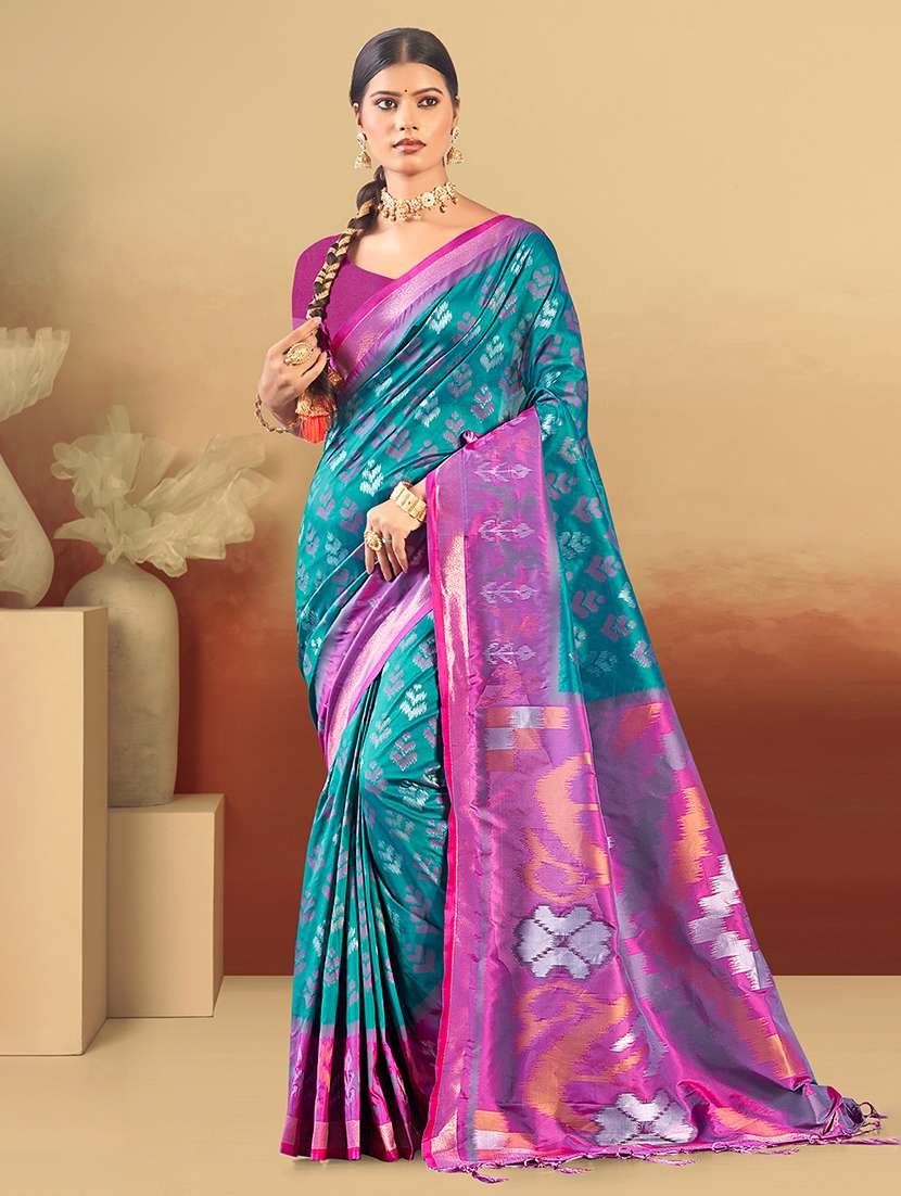 women self design banarasi saree with blouse