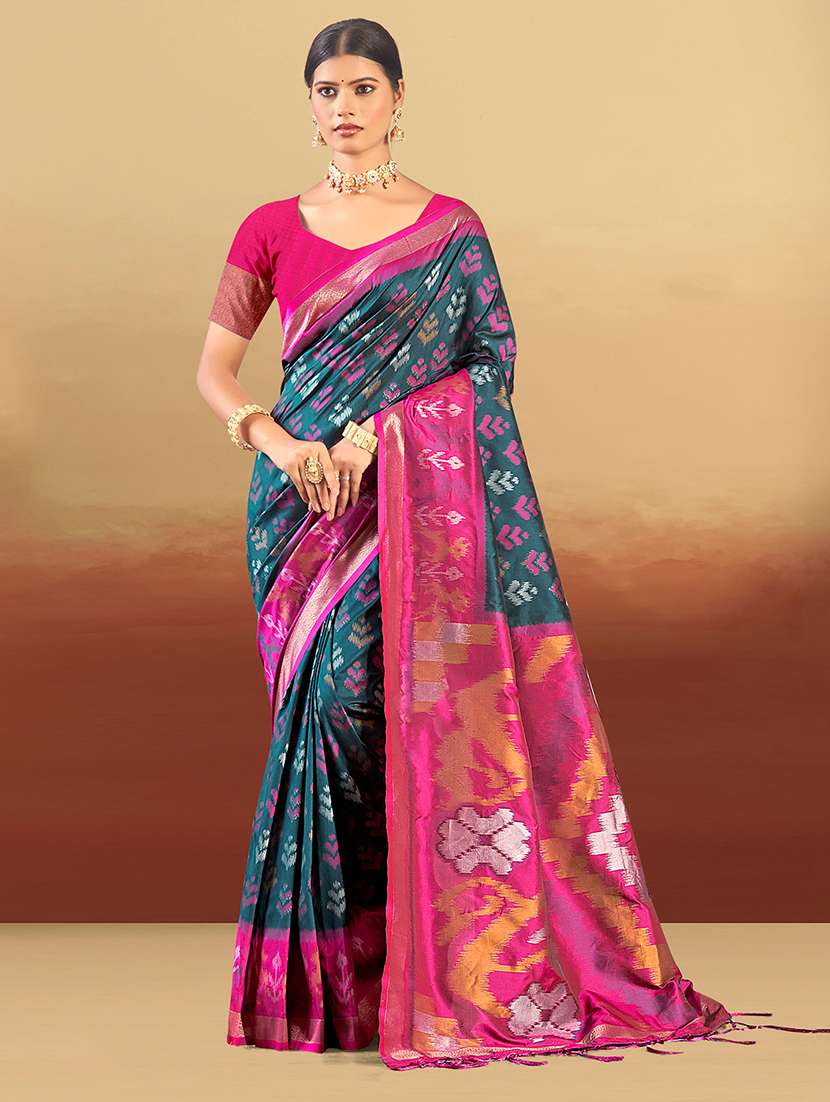 women self design banarasi saree with blouse