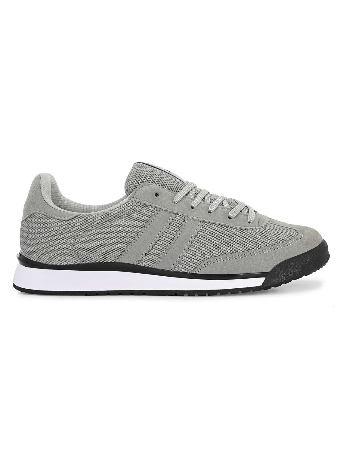 men grey lace up sport shoe - 22140233 -  Standard Image - 2