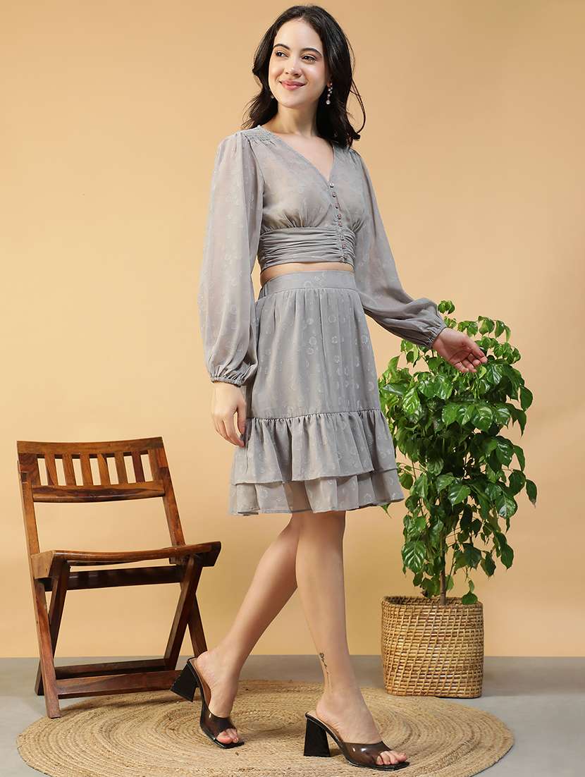 women self designed top and skirt co-ord set - 22140270 -  Standard Image - 2