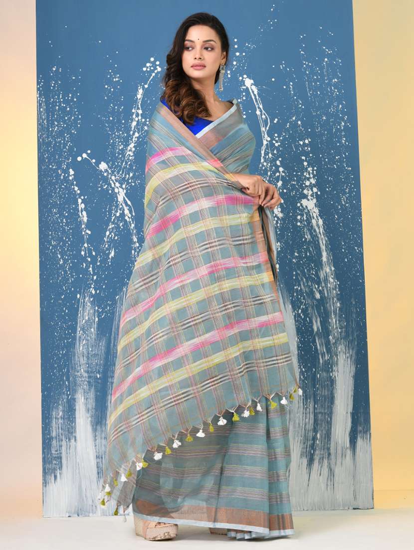 women self design handloom saree with blouse - 22140275 -  Standard Image - 2