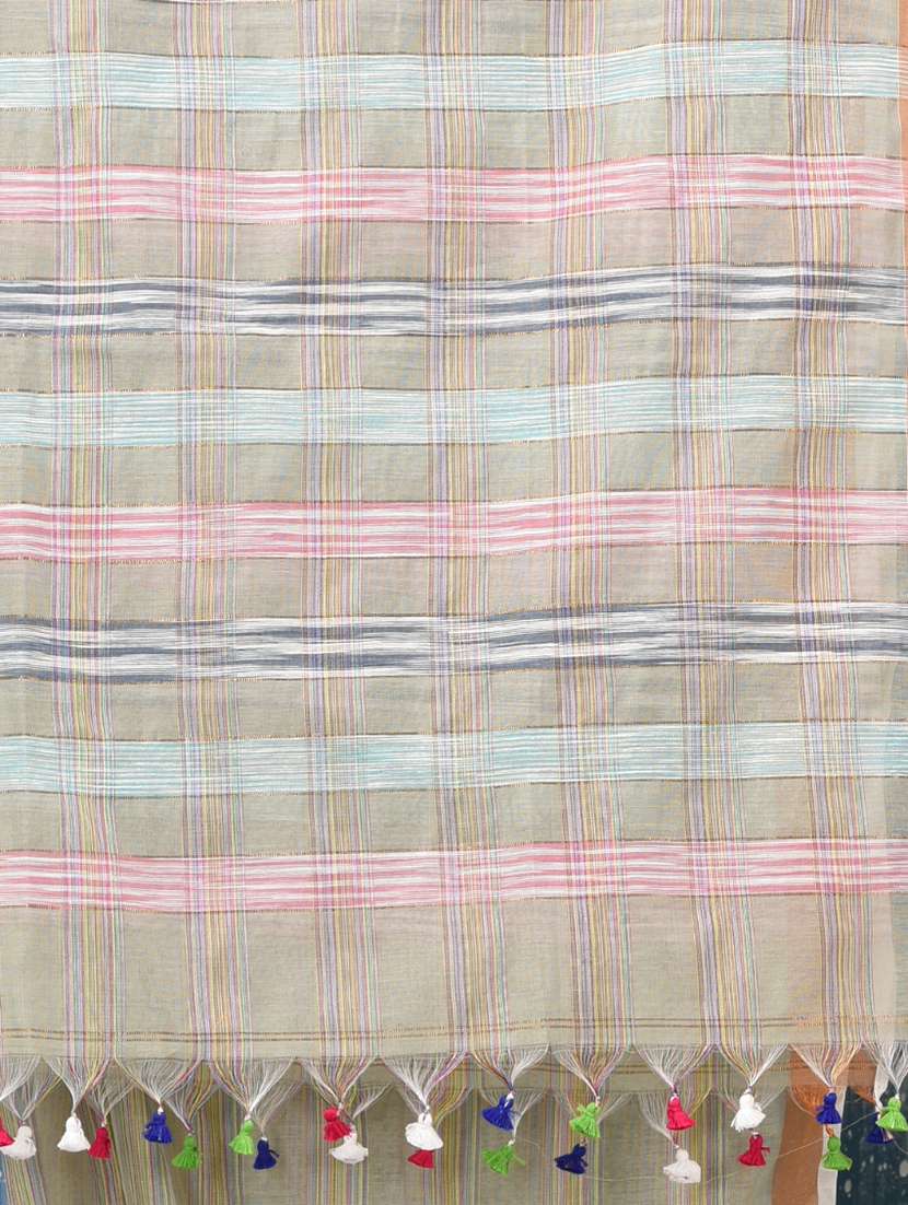 women self design handloom saree with blouse - 22140277 -  Standard Image - 7