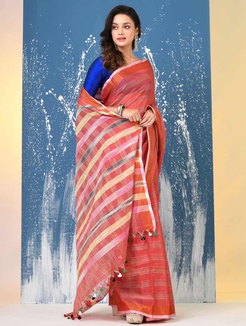 women self design handloom saree with blouse - 22140281 -  Standard Image - 2