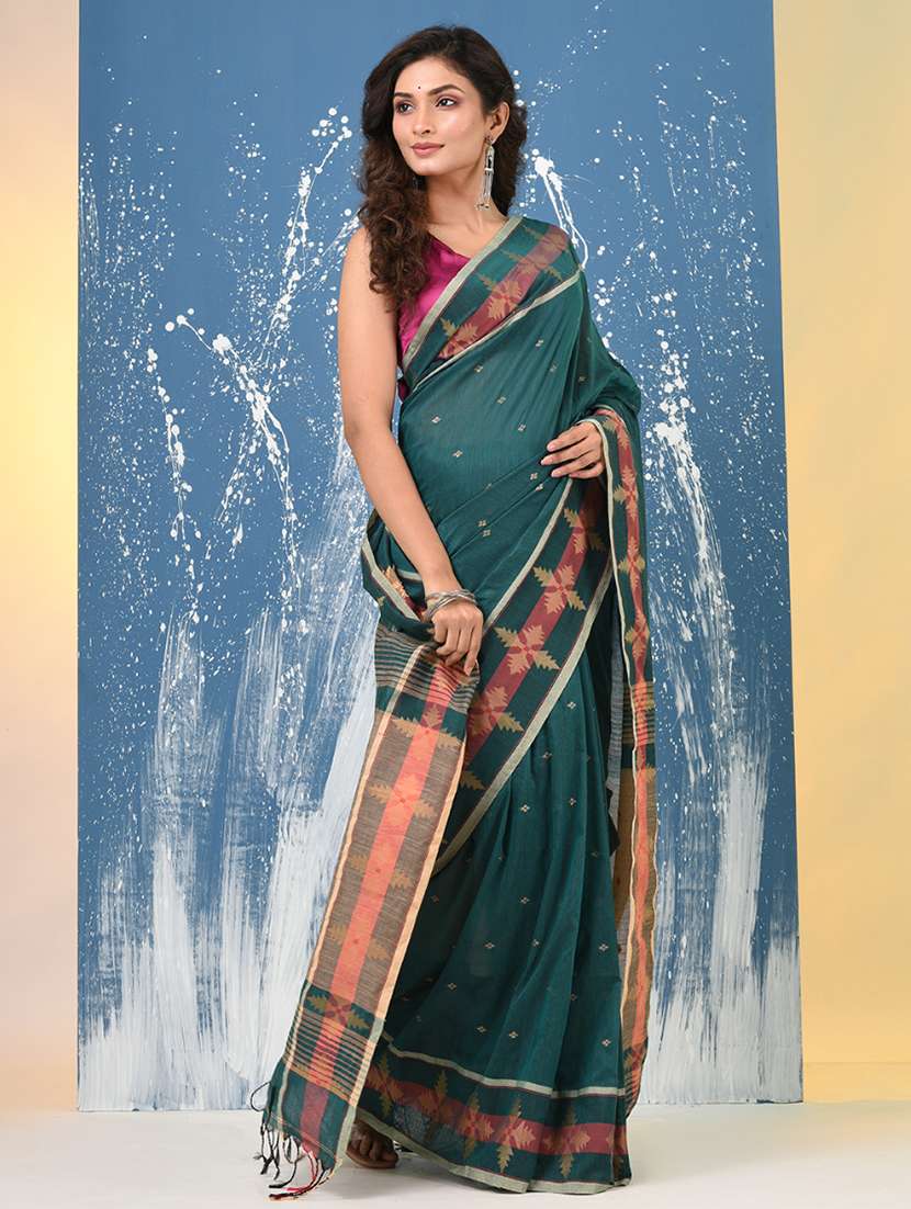 women self design handloom saree with blouse - 22140285 -  Standard Image - 2