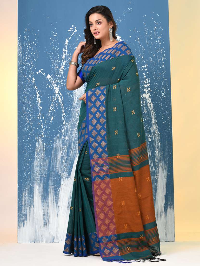 women self design handloom saree with blouse - 22140289 -  Standard Image - 2