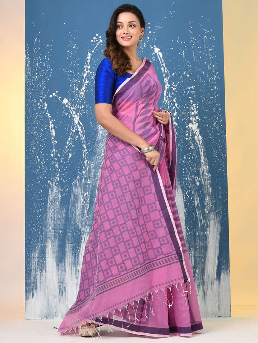 women self design handloom saree with blouse - 22140299 -  Standard Image - 2
