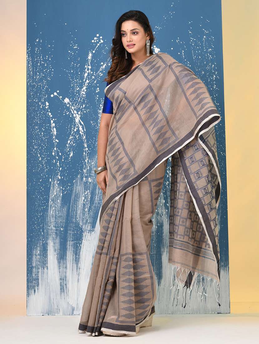 women self design handloom saree with blouse - 22140300 -  Standard Image - 2