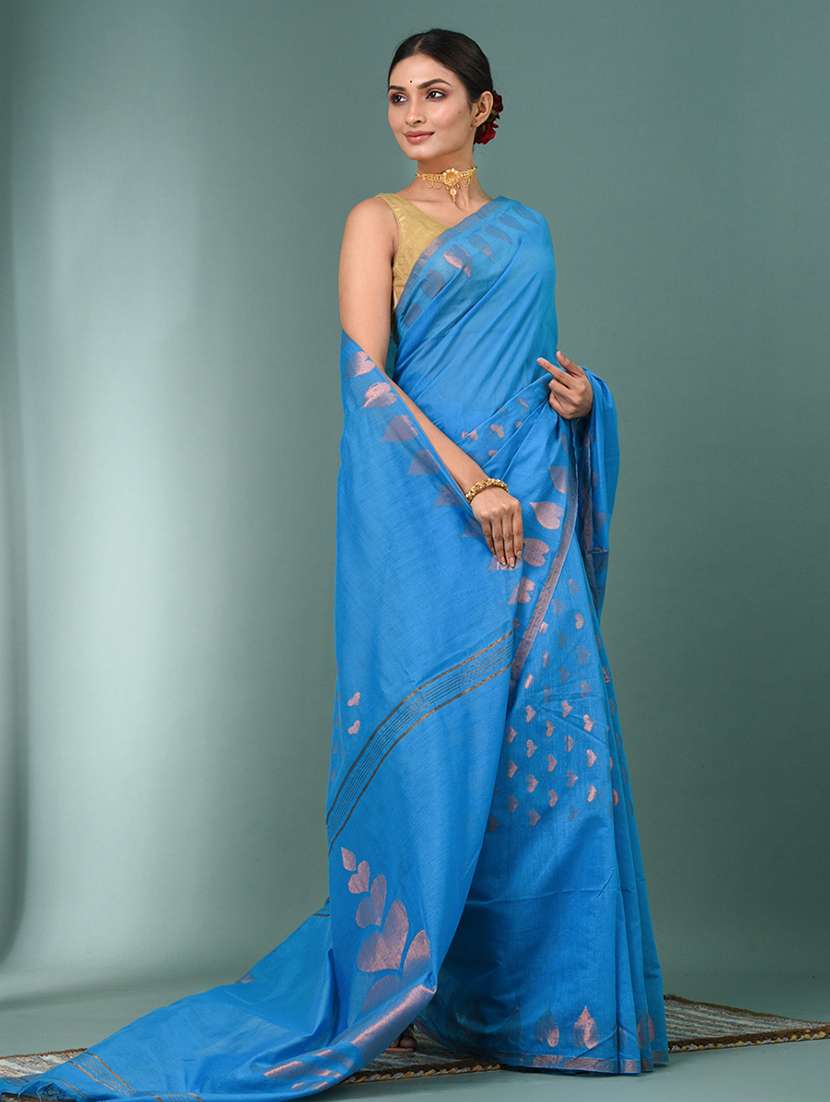 women self design handloom saree with blouse - 22140309 -  Standard Image - 2