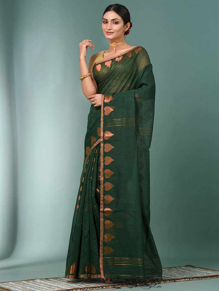 women self design handloom saree with blouse - 22140310 -  Standard Image - 2